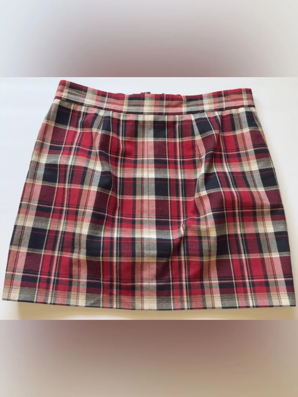 Rag & Bone Red Plaid Mini Skirt Size 6 - Picture 4 of 4